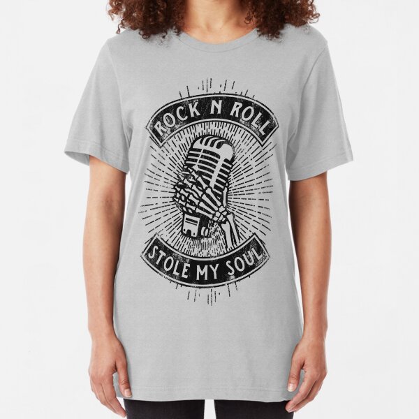 Rock n Roll Stole My Soul Slim Fit T-Shirt