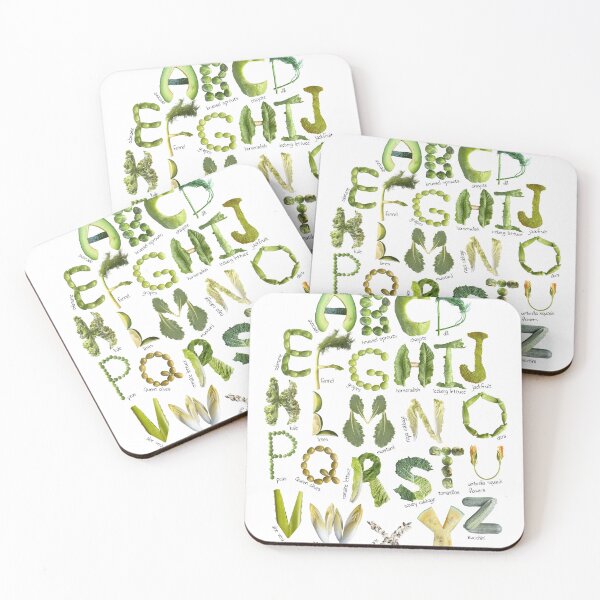 Item preview, Alphabet Picture for kids, Capital letter alphabet Eat your Veggies, Green Alphabet  designed and sold by EveryDayDabble.