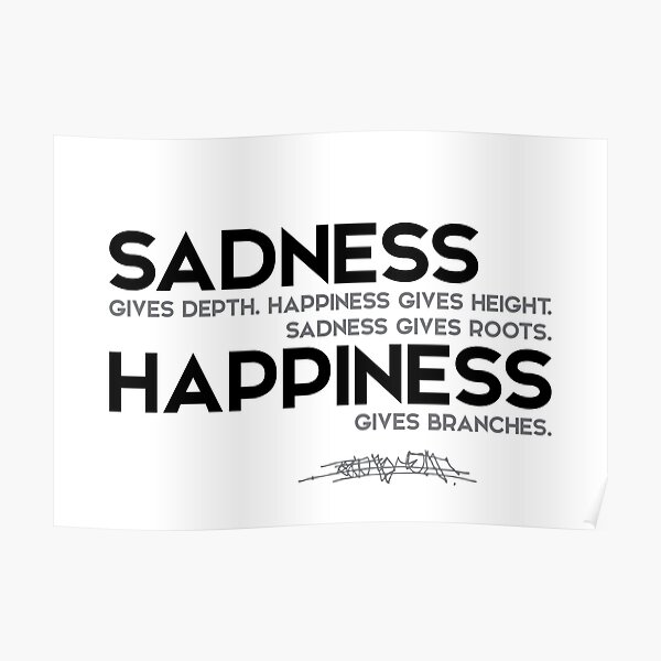 sadness, happiness - osho Poster