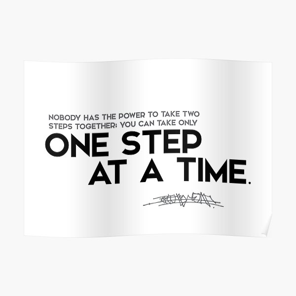 one step at a time - osho Poster