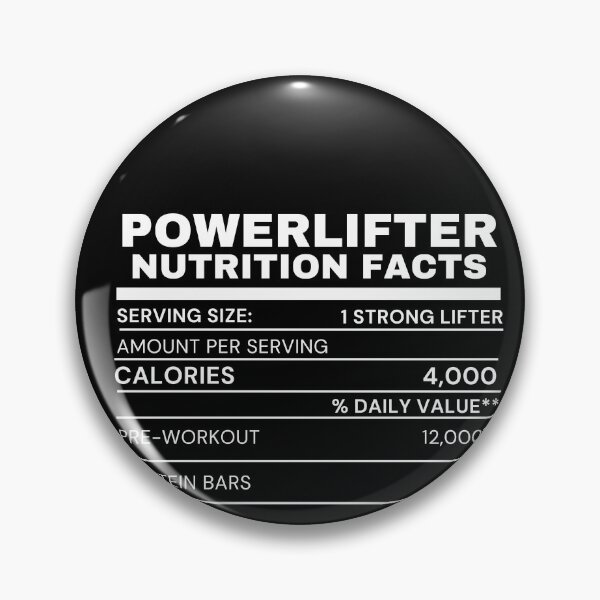 Item preview, Strong Powerlifter Nutrition Facts - Funny T-Shirt designed and sold by youcanpowerlift.