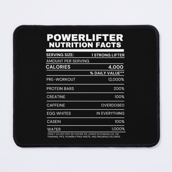 Item preview, Strong Powerlifter Nutrition Facts - Funny T-Shirt designed and sold by youcanpowerlift.