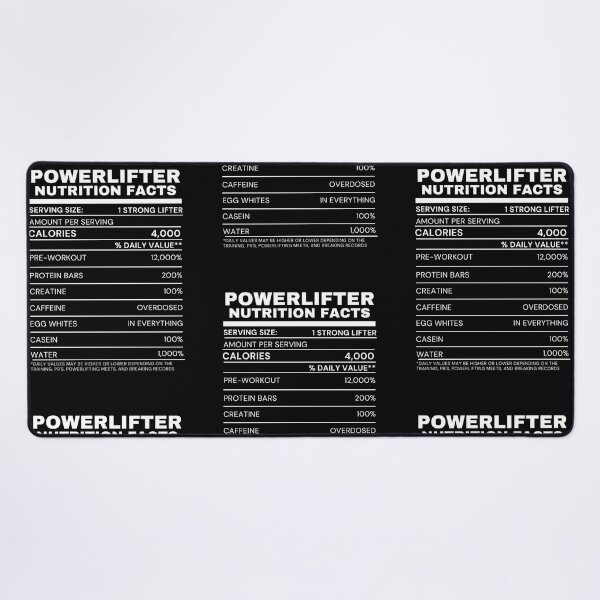 Item preview, Strong Powerlifter Nutrition Facts - Funny T-Shirt designed and sold by youcanpowerlift.