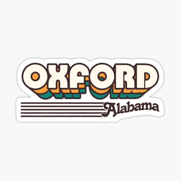 "Oxford, Alabama Retro Stripes" Sticker for Sale by retroready