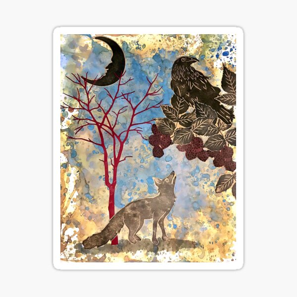 The Fox and the Crow Sticker
