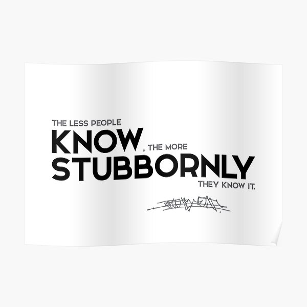 know stubbornly - osho Poster