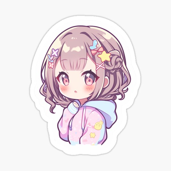 Chibi Anime Girl Sticker for Sale by KLYPStickers