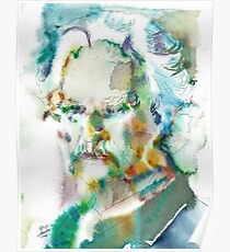 MARK TWAIN - watercolor portrait.4 Poster