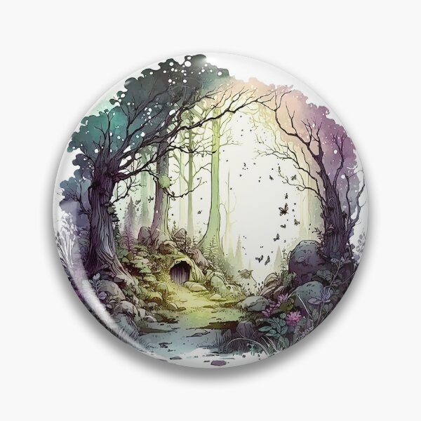 Item preview, Fantasy watercolor forest designed and sold by Estalon.