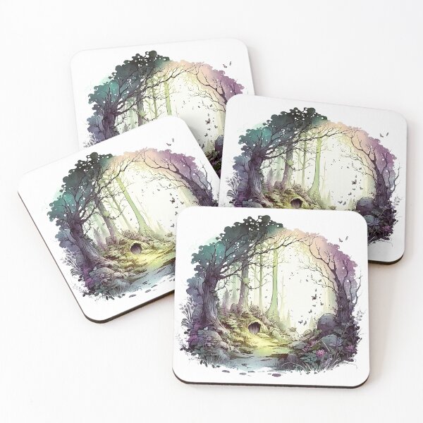 Item preview, Fantasy watercolor forest designed and sold by Estalon.