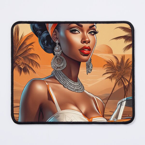 Item preview, Pinup African American beauty on vintage car designed and sold by zotilus.