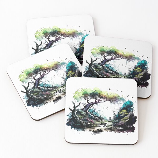 Item preview, Fantasy watercolor forest designed and sold by Estalon.