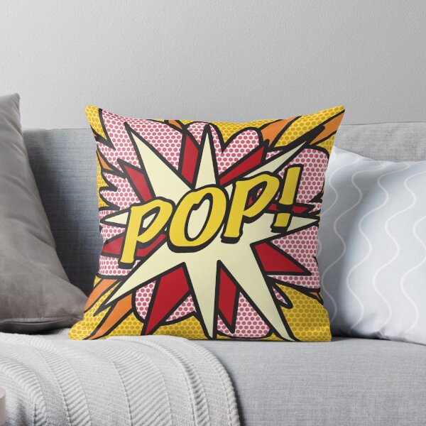POP Comic Book Pop Art Cool Retro Trendy Throw Pillow