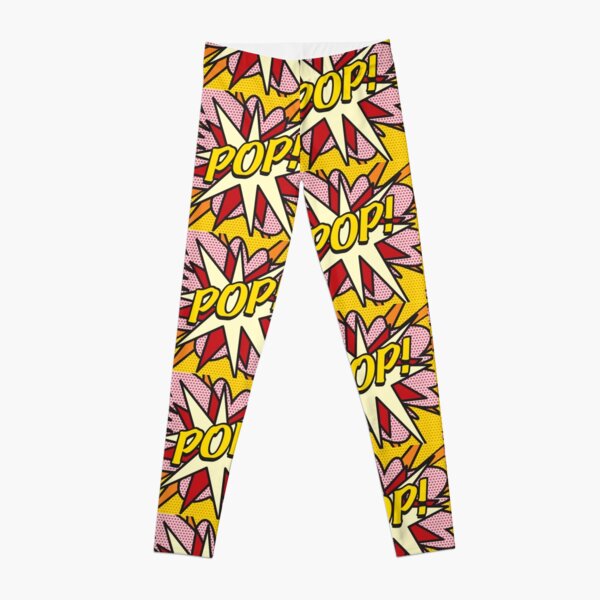 Wonder Woman-style Halftone Comic Book Leggings