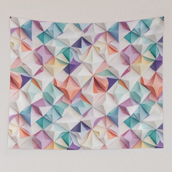 Item preview, Folded paper shapes, origami inspired pattern designed and sold by CoolPixels.