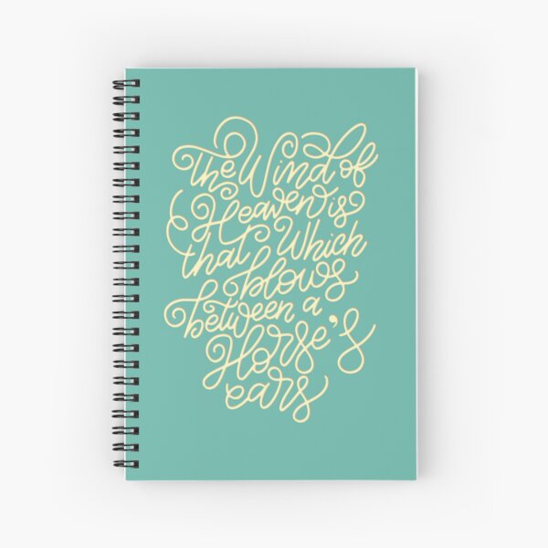 The Wind of Heaven Arabic Horse Quote Spiral Notebook