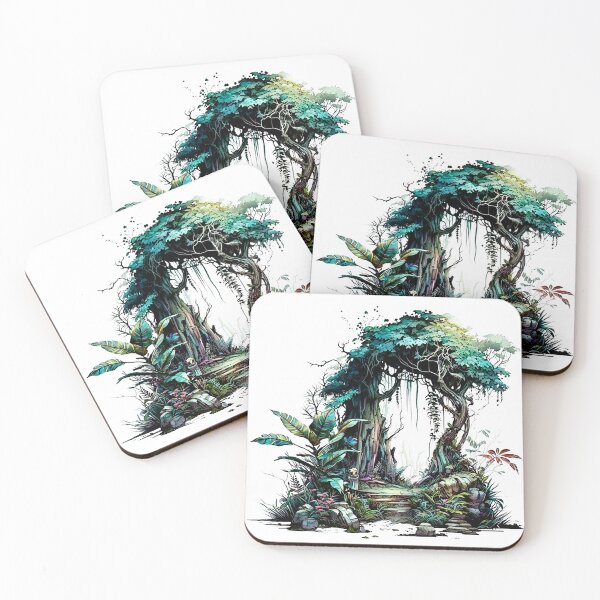 Item preview, Fantasy watercolor forest designed and sold by Estalon.
