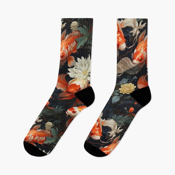 Item preview, koi goldfish and flower No.1 designed and sold by ArtofThep.
