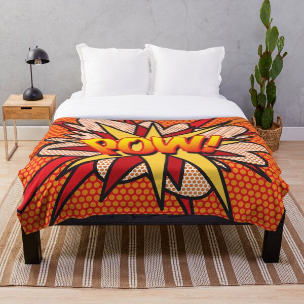 POW Comic Book Pop Art Trendy Fun Throw Blanket