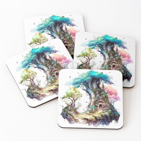 Item preview, Fantasy watercolor forest designed and sold by Estalon.