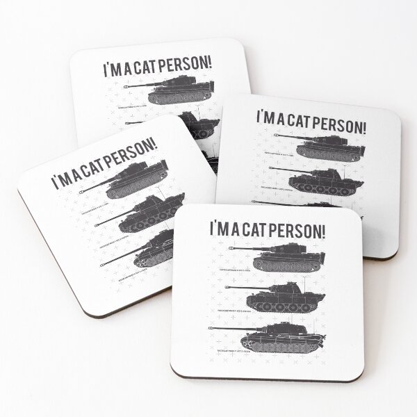 Item preview, Three German Tank Cats Img A Cat Person black Version designed and sold by vaidag-arnett.
