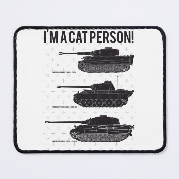 Item preview, Three German Tank Cats Img A Cat Person black Version designed and sold by vaidag-arnett.