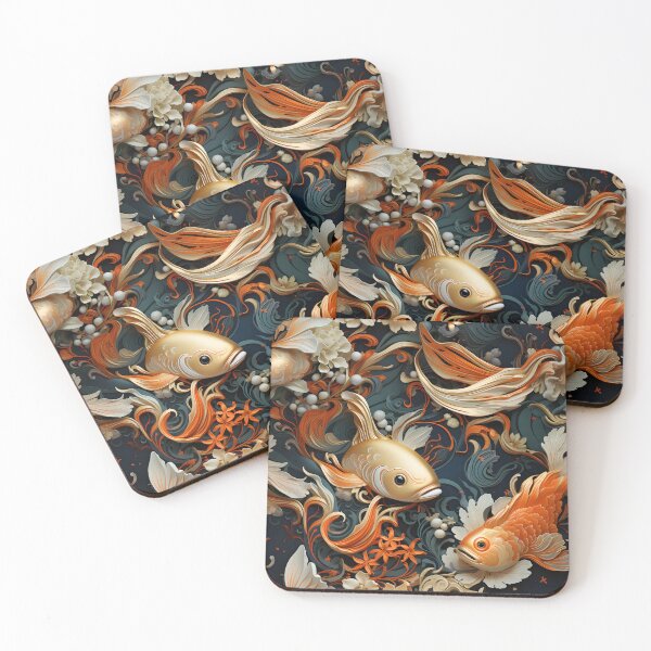Item preview, koi goldfish and flower No.2 designed and sold by ArtofThep.