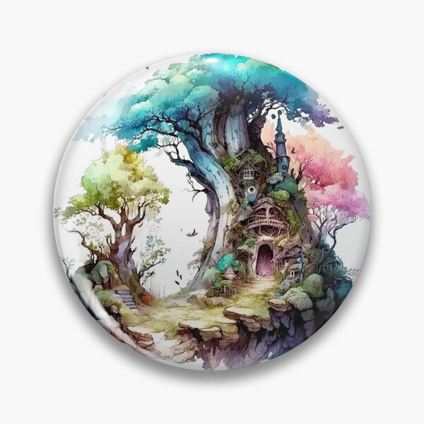 Item preview, Fantasy watercolor forest designed and sold by Estalon.