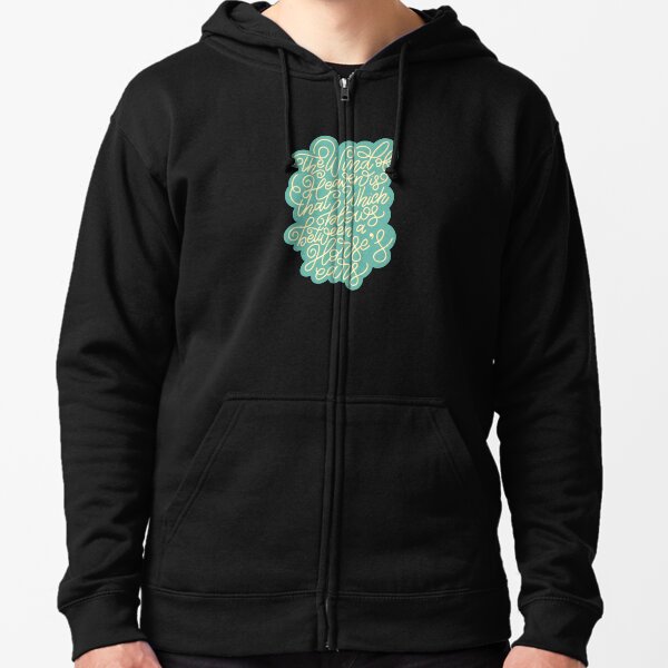 The Wind of Heaven Arabic Horse Quote Zipped Hoodie