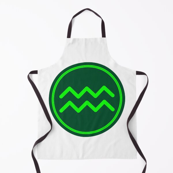 Item preview, Aquarius Symbol Greenies Circle designed and sold by MysticZodiac.