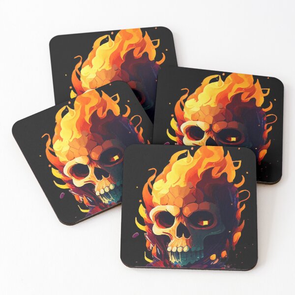Item preview, Fire skull  designed and sold by rohlmanche.