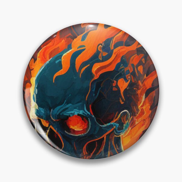 Item preview, Flaming skull designed and sold by rohlmanche.