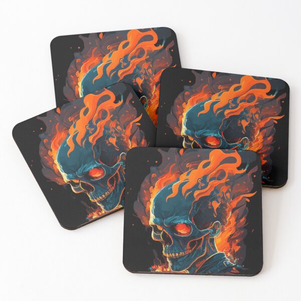 Item preview, Flaming skull designed and sold by rohlmanche.