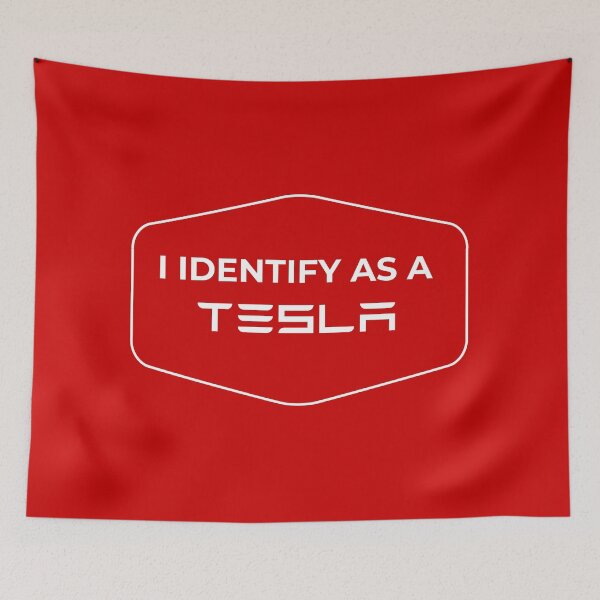 Item preview, I identify as a tesla funny car bumper designed and sold by Wordsmith-Wear.