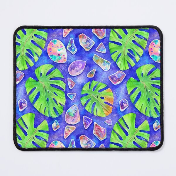 Item preview, Lush Tropical plants with Pretty Opals in watercolour designed and sold by WallabyJelly.