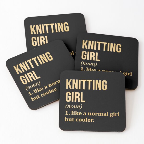 Item preview, Knitting Girl Definition in Gold designed and sold by XCIV.