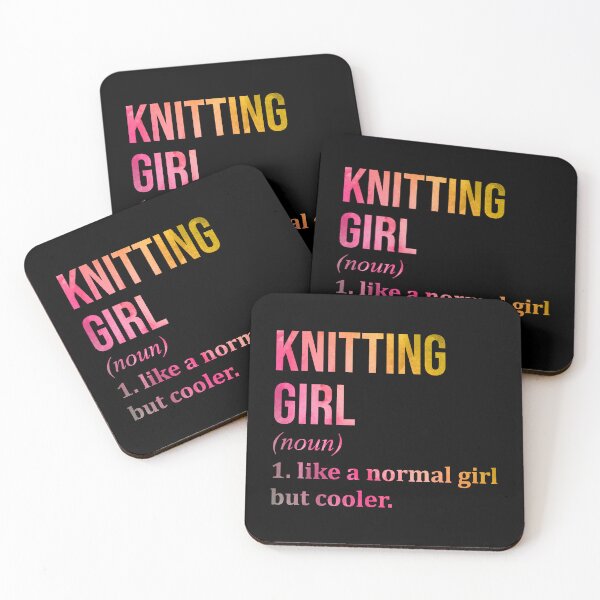 Item preview, Knitting Girl Definition in Watercolor designed and sold by XCIV.
