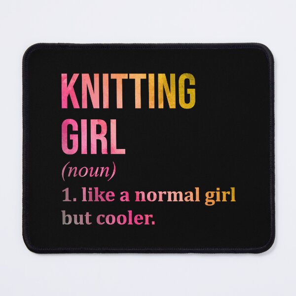 Item preview, Knitting Girl Definition in Watercolor designed and sold by XCIV.