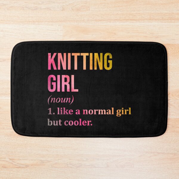 Item preview, Knitting Girl Definition in Watercolor designed and sold by XCIV.