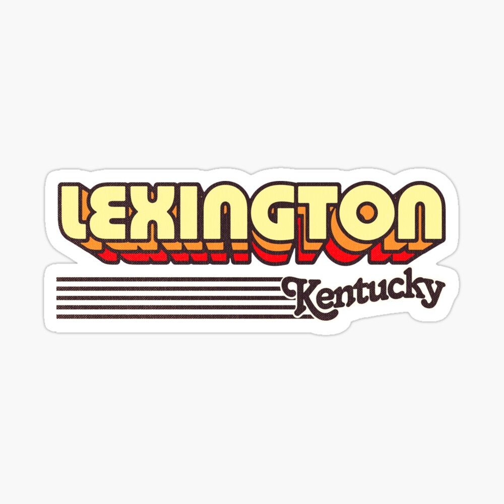Lexington, Kentucky | Retro Stripes Sticker