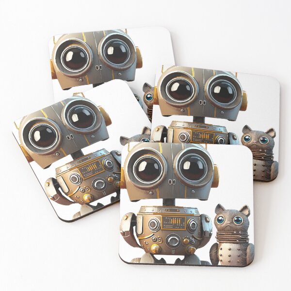 Item preview, Cute Vintage Robot with Sidekick  designed and sold by katriceseago.