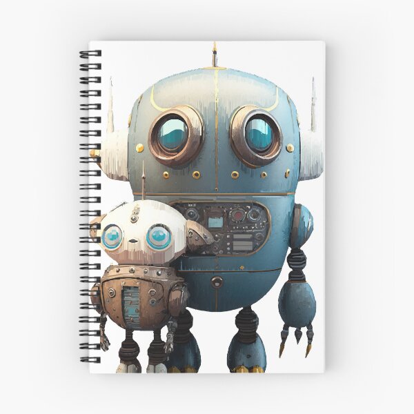Item preview, Cute Vintage Robot with Sidekick designed and sold by katriceseago.