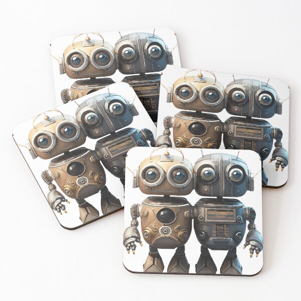 Item preview, Cute Vintage Robot with Sidekick designed and sold by katriceseago.