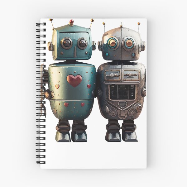 Item preview, Cute Vintage Robot with Sidekick designed and sold by katriceseago.