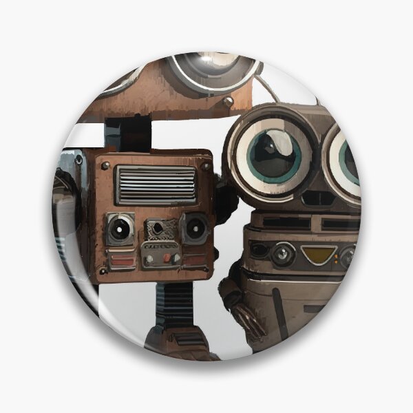 Item preview, Cute Vintage Robot with Sidekick designed and sold by katriceseago.