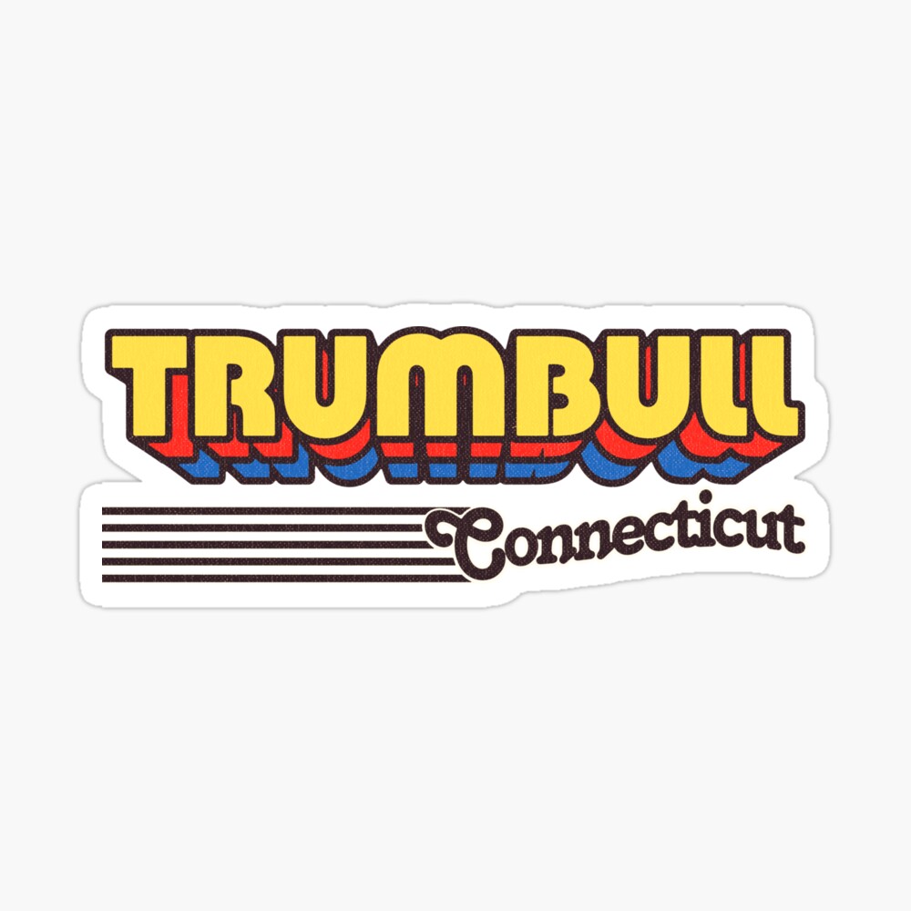 Trumbull, Connecticut | Retro Stripes Sticker
