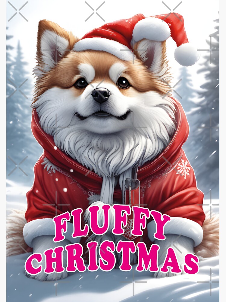 Sticker mit lustiger Hund, Weihnachtsmann, Advent, Nikolaus, xmas von  Mauswohn