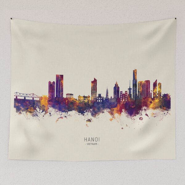 Item preview, Hanoi (Saigon) Vietnam Skyline designed and sold by ArtPrints.