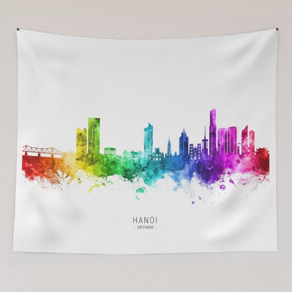 Item preview, Hanoi (Saigon) Vietnam Skyline designed and sold by ArtPrints.
