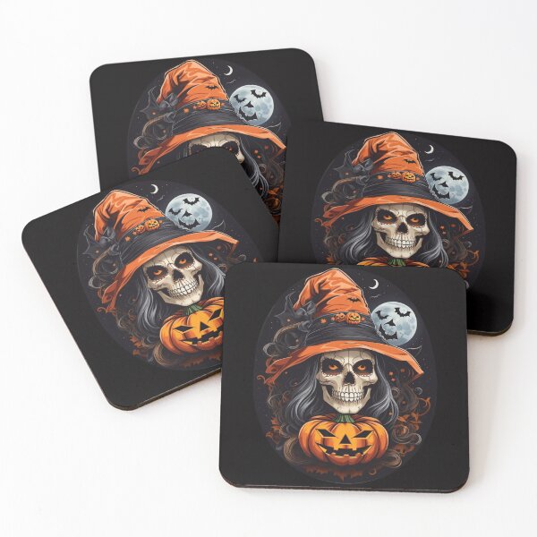Item preview, halloween witch skulls designed and sold by jkrphoto.
